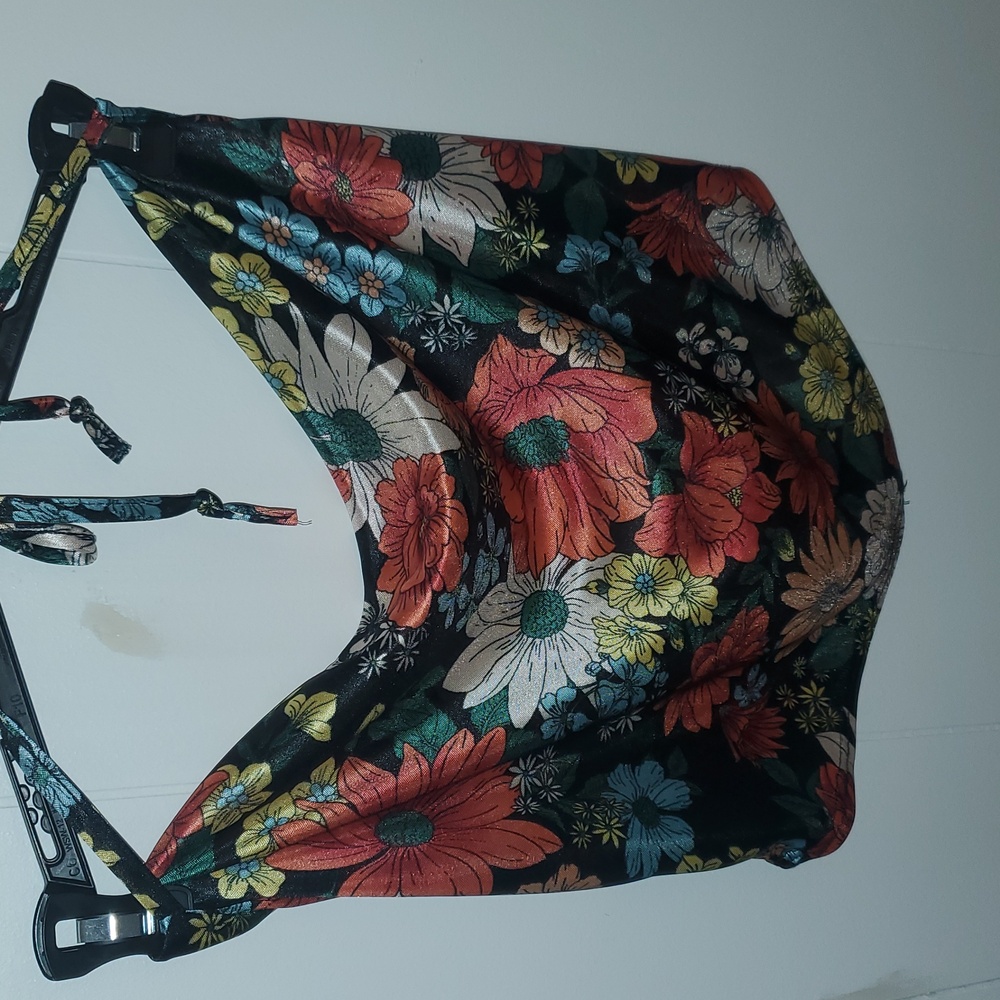 Rue21 Silky Floral Halter/Tube Top